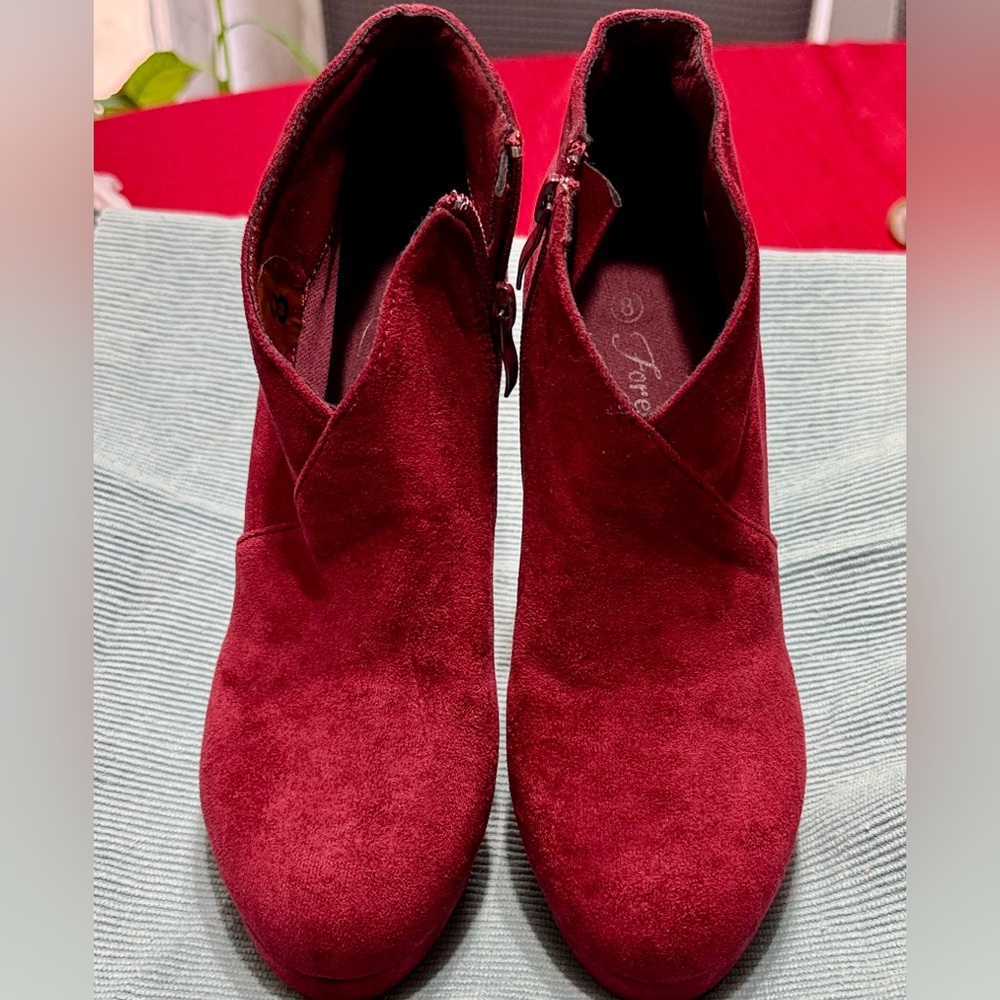 Women's Burgundy Ankle Boots